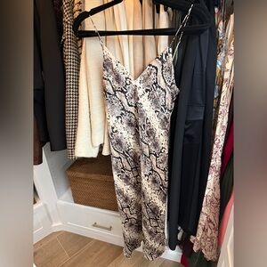 CAMI NYC Snake Print Midi Dress